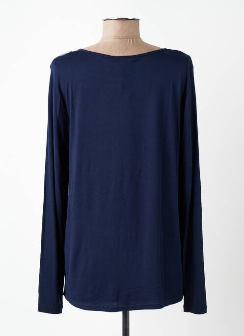 Top coupe cintrée manches longues bleu DIANE LAURY femme