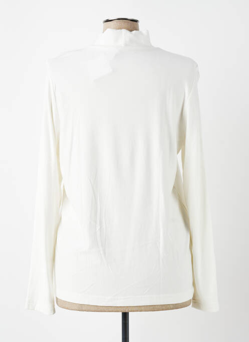 Sous-pull stretch manches longues blanc GRIFFON femme