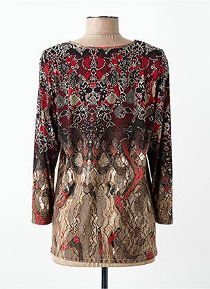 T-shirt manches 3/4 manches 3/4 rouge GEVANA femme