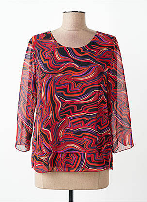 Top coupe fluide manches 3/4 orange GEVANA femme