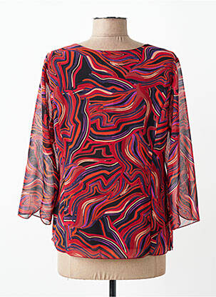 Top coupe fluide manches 3/4 orange GEVANA femme