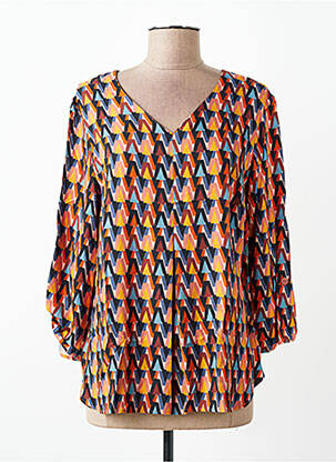 Blouse manches 3/4 manches 3/4 jaune GEVANA femme