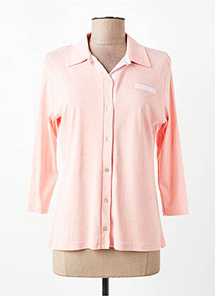 Chemisier coupe cintrée manches 3/4 rose I.ODENA femme