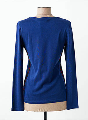 T-shirt manches longues manches longues bleu DELAHAYE femme