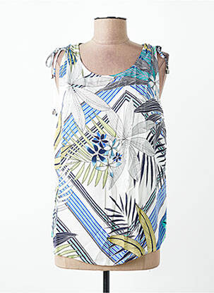 Top sans manche sans manche bleu DIANE LAURY femme