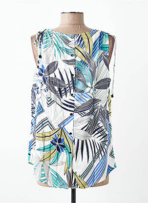 Top sans manche sans manche bleu DIANE LAURY femme