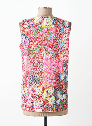Top coupe fluide sans manche rouge GRIFFON femme