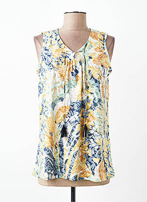 Top stretch sans manche bleu GRIFFON femme