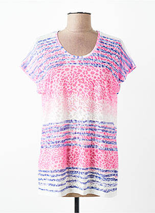 T-shirt coupe cintrée manches courtes rose GRIFFON femme