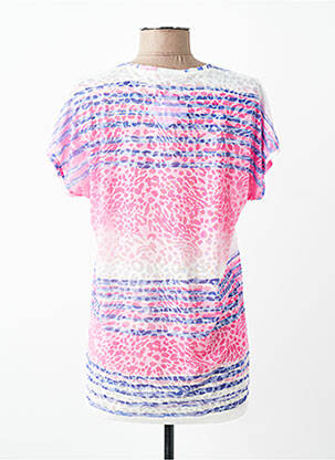 T-shirt coupe cintrée manches courtes rose GRIFFON femme