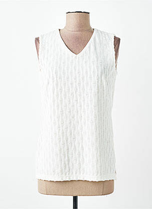 Top stretch sans manche blanc MERI & ESCA femme