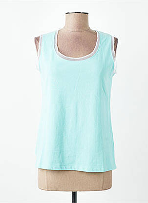Débardeur stretch sans manche bleu TELMAIL femme