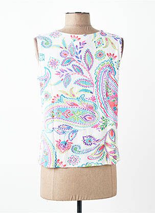 Débardeur stretch sans manche beige LOURDES CASTILLO femme