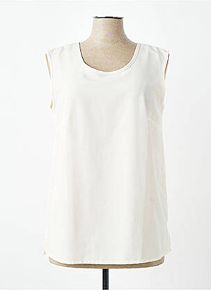Top coupe fluide sans manche beige VALMODE femme