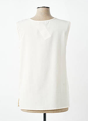 Top tissage crêpe sans manche beige VALMODE femme