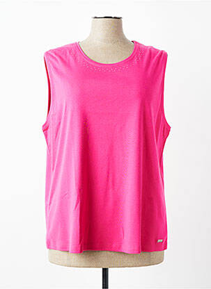 Débardeur stretch sans manche rose GRIFFON femme
