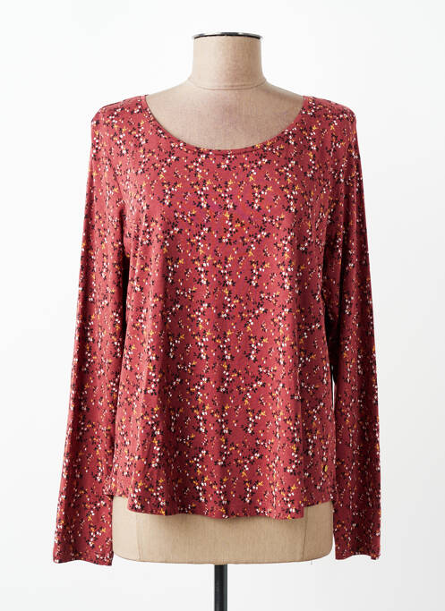 T-shirt stretch manches longues rose C'EST BEAU LA VIE femme