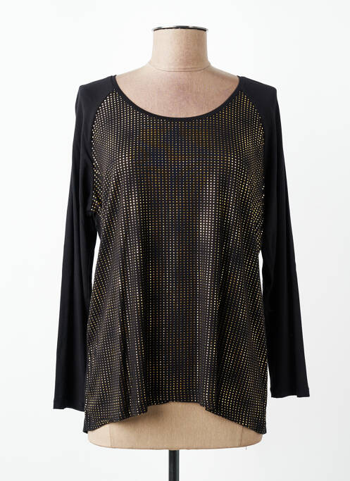 Top stretch manches longues noir C'EST BEAU LA VIE femme