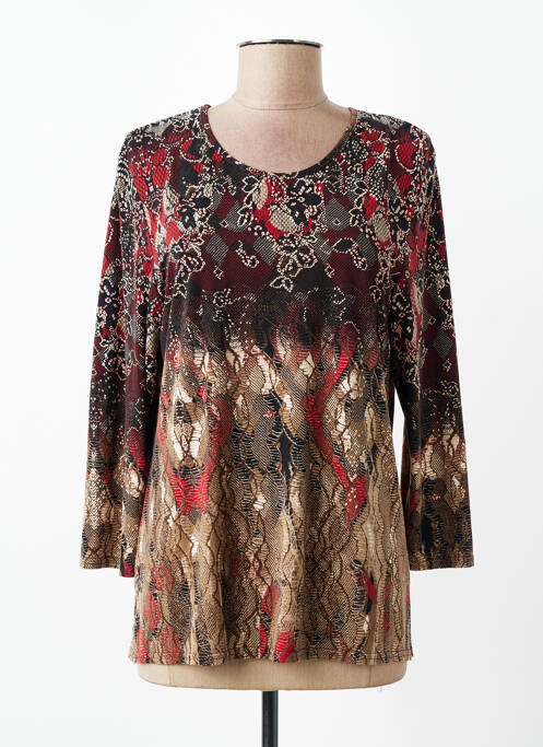 T-shirt manches 3/4 manches 3/4 rouge GEVANA femme