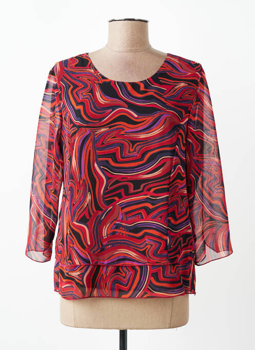 Top coupe fluide manches 3/4 orange GEVANA femme