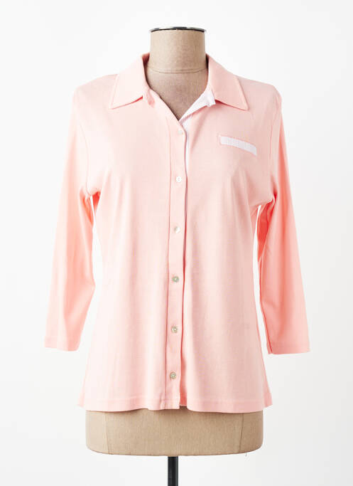 Chemisier coupe cintrée manches 3/4 rose I.ODENA femme