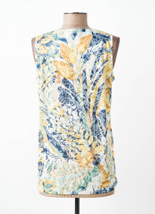 Top tissage jersey sans manche bleu GRIFFON femme