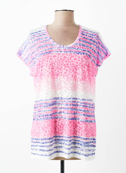 T-shirt coupe cintrée manches courtes rose GRIFFON femme