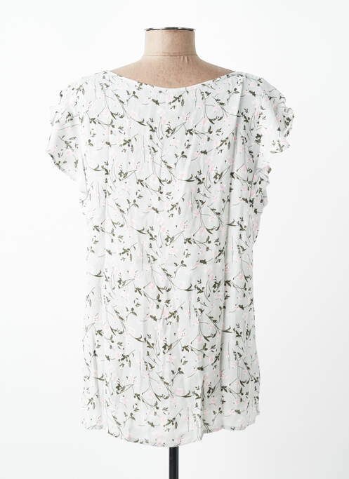 Blouse imprimé fleurs manches courtes gris IMITZ femme