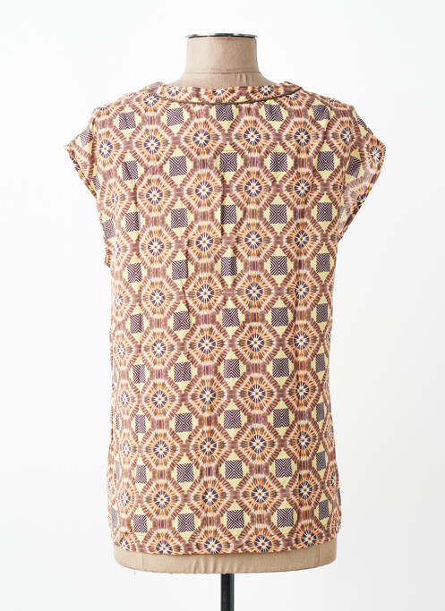 Blouse manches courtes manches courtes marron C'EST BEAU LA VIE femme