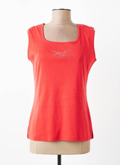 Débardeur stretch sans manche rouge I.ODENA femme