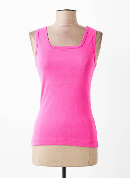 Débardeur coupe ajustée sans manche rose PLURIELLES femme