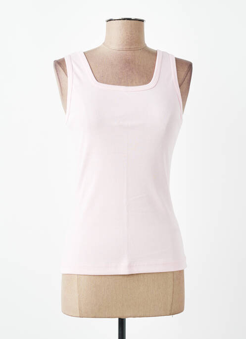 Débardeur coupe ajustée sans manche rose clair PLURIELLES femme