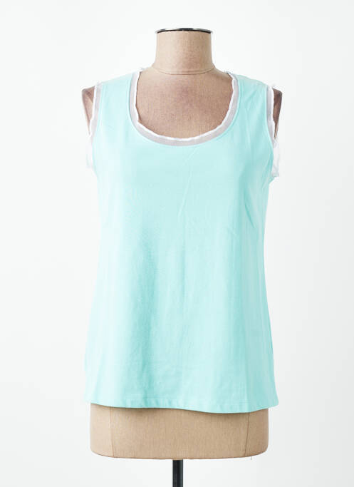 Débardeur stretch sans manche bleu TELMAIL femme