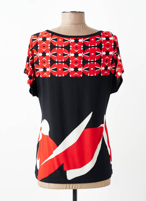 Top tissage jersey manches courtes rouge TELMAIL femme