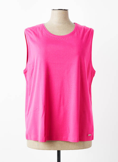 Débardeur stretch sans manche rose GRIFFON femme