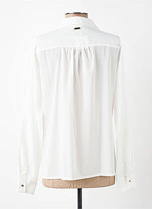 Chemisier coupe droite manches longues blanc GRIFFON femme