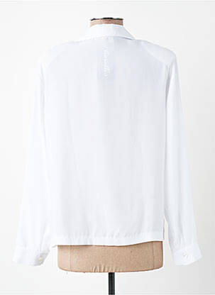 Chemisier coupe cintrée manches longues blanc PLURIELLES femme