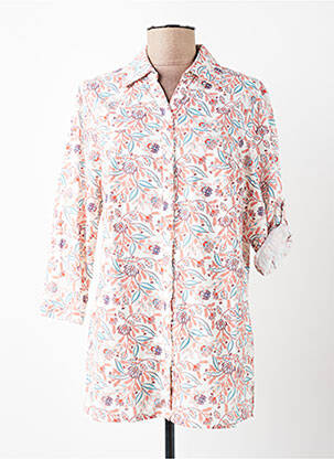 Chemisier coupe cintrée manches longues blanc FRANCE RIVOIRE femme