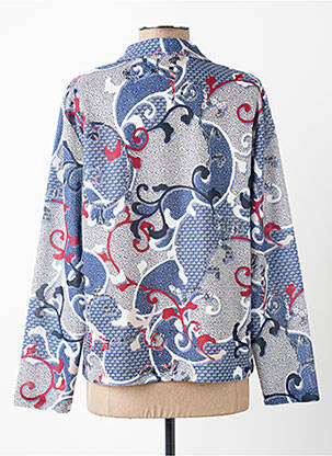 Chemisier coupe cintrée manches longues bleu GRIFFON femme
