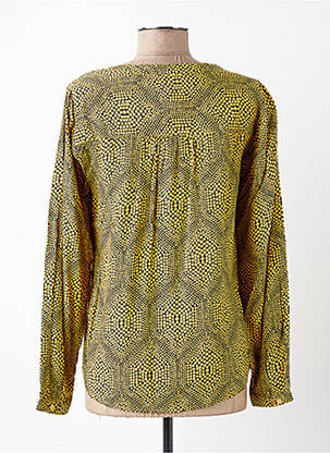 Blouse tissage popeline manches longues jaune JENSEN femme