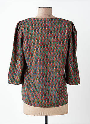 Blouse tissage popeline manches 3/4 noir C'EST BEAU LA VIE femme
