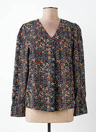Blouse imprimé fantaisie manches longues bleu C'EST BEAU LA VIE femme