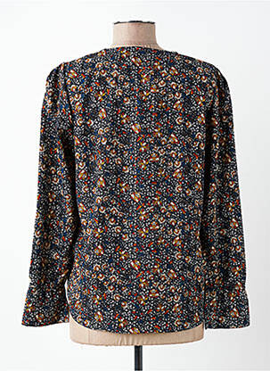 Blouse imprimé fantaisie manches longues bleu C'EST BEAU LA VIE femme