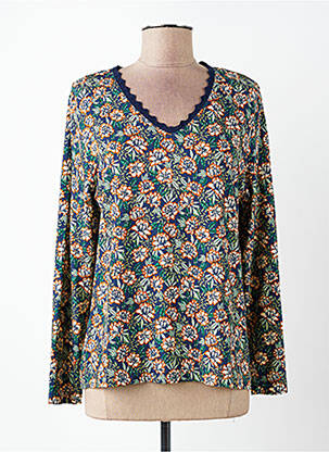 T-shirt manches longues manches longues bleu GRIFFON femme