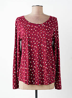 T-shirt manches longues manches longues rouge C'EST BEAU LA VIE femme
