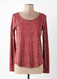 T-shirt manches longues manches longues rouge C'EST BEAU LA VIE femme