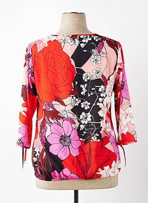 Top tissage crêpe manches 3/4 rose TELMAIL femme
