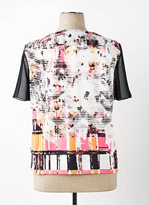T-shirt imprimé fantaisie manches courtes noir PLURIELLES femme