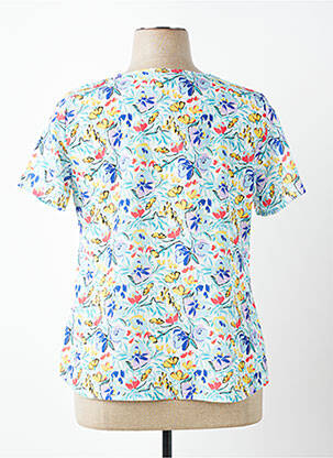 T-shirt imprimé fantaisie manches courtes bleu PLURIELLES femme