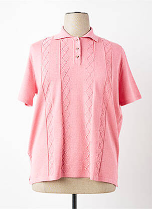 Polo coupe droite manches courtes rose I.ODENA femme